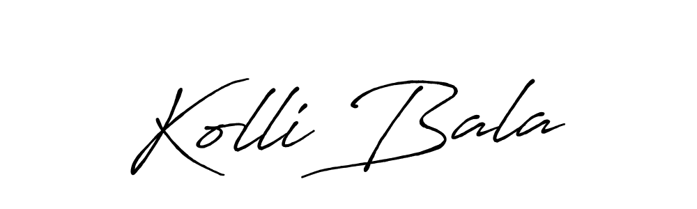 How to make Kolli Bala name signature. Use Antro_Vectra_Bolder style for creating short signs online. This is the latest handwritten sign. Kolli Bala signature style 7 images and pictures png