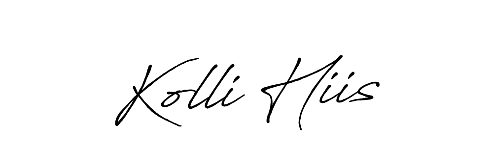 Create a beautiful signature design for name Kolli Hiis. With this signature (Antro_Vectra_Bolder) fonts, you can make a handwritten signature for free. Kolli Hiis signature style 7 images and pictures png