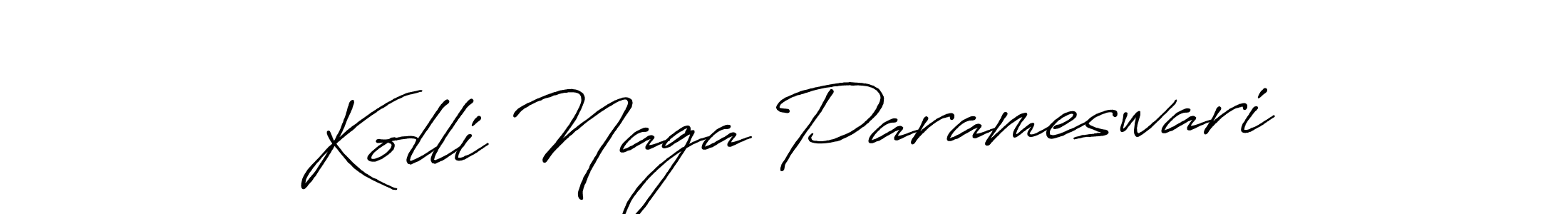 Kolli Naga Parameswari stylish signature style. Best Handwritten Sign (Antro_Vectra_Bolder) for my name. Handwritten Signature Collection Ideas for my name Kolli Naga Parameswari. Kolli Naga Parameswari signature style 7 images and pictures png