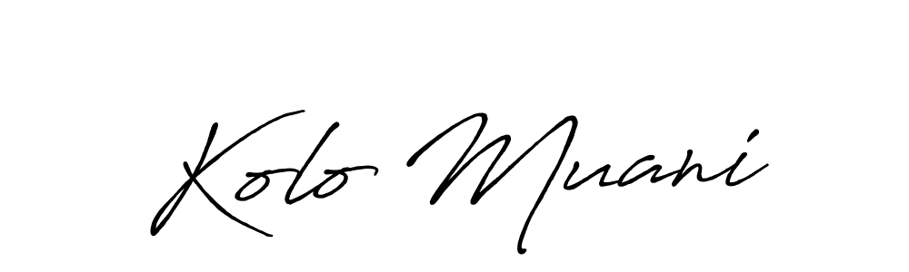 Create a beautiful signature design for name Kolo Muani. With this signature (Antro_Vectra_Bolder) fonts, you can make a handwritten signature for free. Kolo Muani signature style 7 images and pictures png