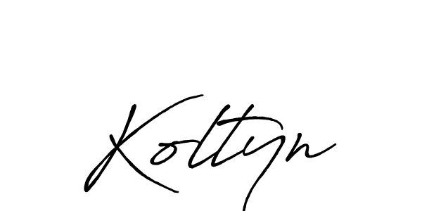 Also we have Koltyn name is the best signature style. Create professional handwritten signature collection using Antro_Vectra_Bolder autograph style. Koltyn signature style 7 images and pictures png