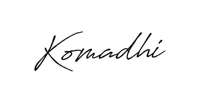Use a signature maker to create a handwritten signature online. With this signature software, you can design (Antro_Vectra_Bolder) your own signature for name Komadhi. Komadhi signature style 7 images and pictures png