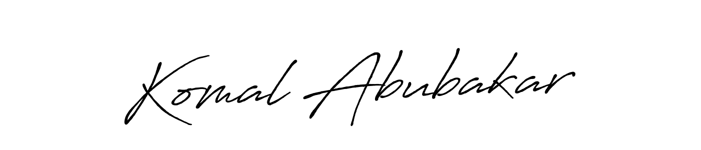 How to make Komal Abubakar signature? Antro_Vectra_Bolder is a professional autograph style. Create handwritten signature for Komal Abubakar name. Komal Abubakar signature style 7 images and pictures png