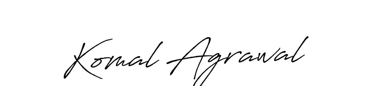 Make a beautiful signature design for name Komal Agrawal. With this signature (Antro_Vectra_Bolder) style, you can create a handwritten signature for free. Komal Agrawal signature style 7 images and pictures png