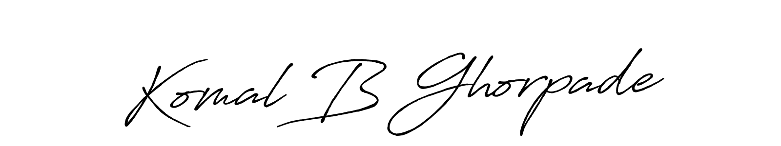Make a beautiful signature design for name Komal B Ghorpade. Use this online signature maker to create a handwritten signature for free. Komal B Ghorpade signature style 7 images and pictures png