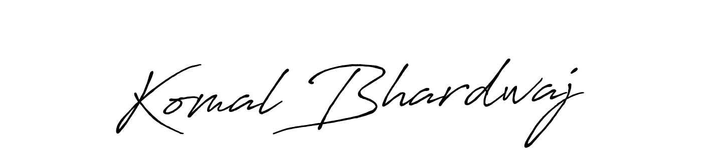 Create a beautiful signature design for name Komal Bhardwaj. With this signature (Antro_Vectra_Bolder) fonts, you can make a handwritten signature for free. Komal Bhardwaj signature style 7 images and pictures png