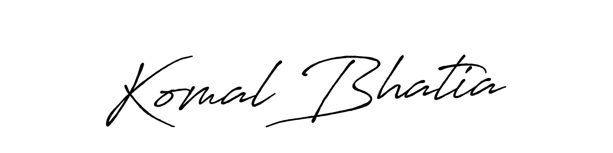 The best way (Antro_Vectra_Bolder) to make a short signature is to pick only two or three words in your name. The name Komal Bhatia include a total of six letters. For converting this name. Komal Bhatia signature style 7 images and pictures png