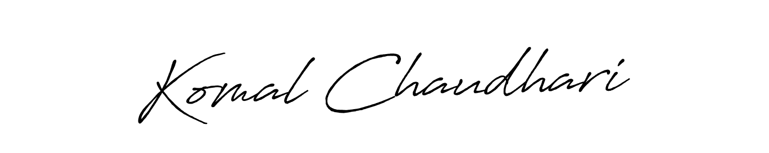 Komal Chaudhari stylish signature style. Best Handwritten Sign (Antro_Vectra_Bolder) for my name. Handwritten Signature Collection Ideas for my name Komal Chaudhari. Komal Chaudhari signature style 7 images and pictures png