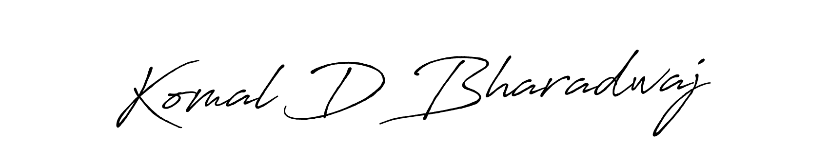 Use a signature maker to create a handwritten signature online. With this signature software, you can design (Antro_Vectra_Bolder) your own signature for name Komal D Bharadwaj. Komal D Bharadwaj signature style 7 images and pictures png