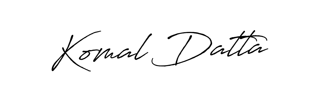 You should practise on your own different ways (Antro_Vectra_Bolder) to write your name (Komal Datta) in signature. don't let someone else do it for you. Komal Datta signature style 7 images and pictures png