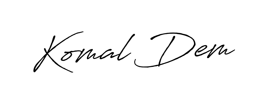 Design your own signature with our free online signature maker. With this signature software, you can create a handwritten (Antro_Vectra_Bolder) signature for name Komal Dem. Komal Dem signature style 7 images and pictures png