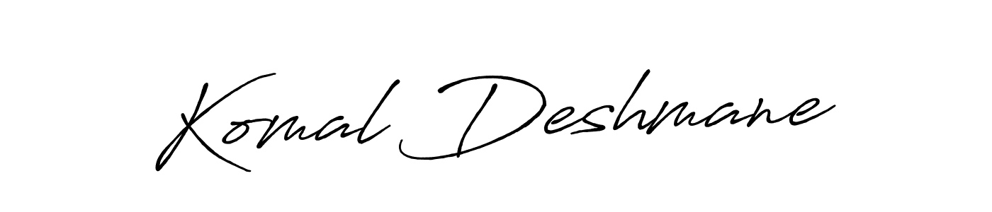 Create a beautiful signature design for name Komal Deshmane. With this signature (Antro_Vectra_Bolder) fonts, you can make a handwritten signature for free. Komal Deshmane signature style 7 images and pictures png