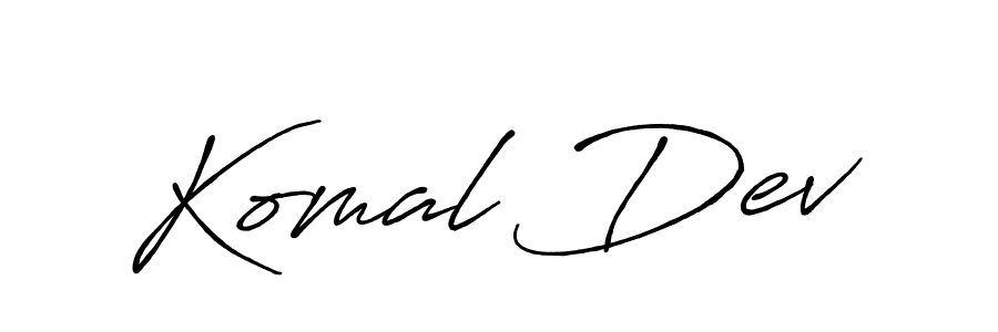 Also we have Komal Dev name is the best signature style. Create professional handwritten signature collection using Antro_Vectra_Bolder autograph style. Komal Dev signature style 7 images and pictures png