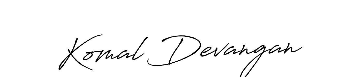 Also we have Komal Devangan name is the best signature style. Create professional handwritten signature collection using Antro_Vectra_Bolder autograph style. Komal Devangan signature style 7 images and pictures png