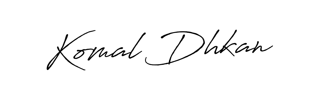 How to make Komal Dhkan signature? Antro_Vectra_Bolder is a professional autograph style. Create handwritten signature for Komal Dhkan name. Komal Dhkan signature style 7 images and pictures png