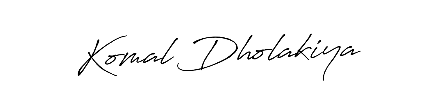 Also we have Komal Dholakiya name is the best signature style. Create professional handwritten signature collection using Antro_Vectra_Bolder autograph style. Komal Dholakiya signature style 7 images and pictures png