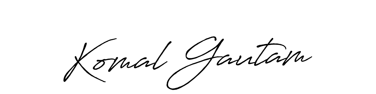 How to Draw Komal Gautam signature style? Antro_Vectra_Bolder is a latest design signature styles for name Komal Gautam. Komal Gautam signature style 7 images and pictures png