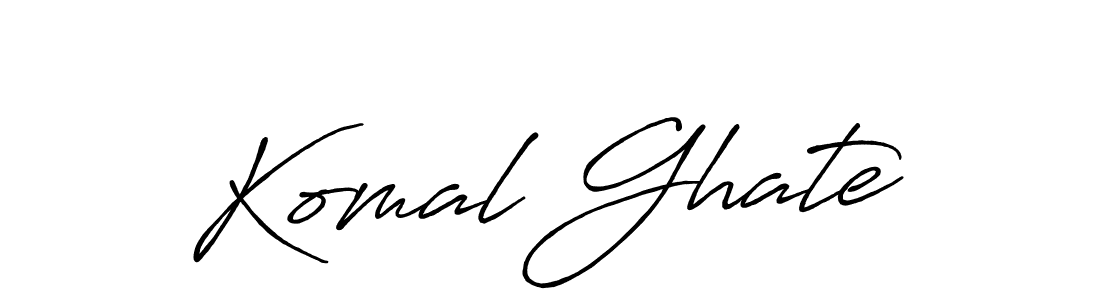 How to make Komal Ghate signature? Antro_Vectra_Bolder is a professional autograph style. Create handwritten signature for Komal Ghate name. Komal Ghate signature style 7 images and pictures png