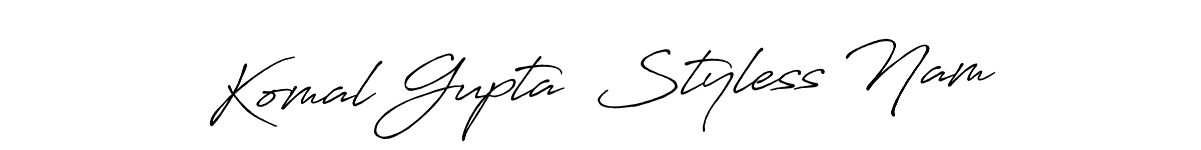 Create a beautiful signature design for name Komal Gupta  Styless Nam. With this signature (Antro_Vectra_Bolder) fonts, you can make a handwritten signature for free. Komal Gupta  Styless Nam signature style 7 images and pictures png