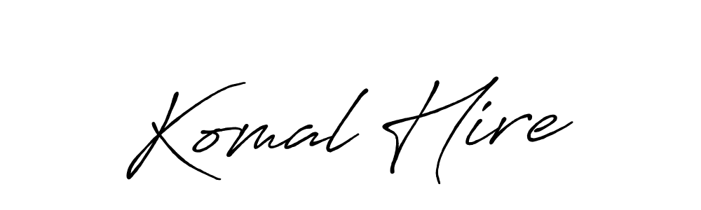 Also You can easily find your signature by using the search form. We will create Komal Hire name handwritten signature images for you free of cost using Antro_Vectra_Bolder sign style. Komal Hire signature style 7 images and pictures png