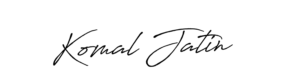 The best way (Antro_Vectra_Bolder) to make a short signature is to pick only two or three words in your name. The name Komal Jatin include a total of six letters. For converting this name. Komal Jatin signature style 7 images and pictures png