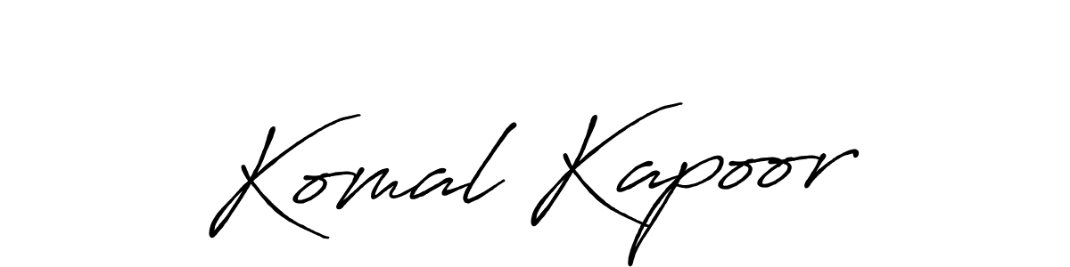 Use a signature maker to create a handwritten signature online. With this signature software, you can design (Antro_Vectra_Bolder) your own signature for name Komal Kapoor. Komal Kapoor signature style 7 images and pictures png