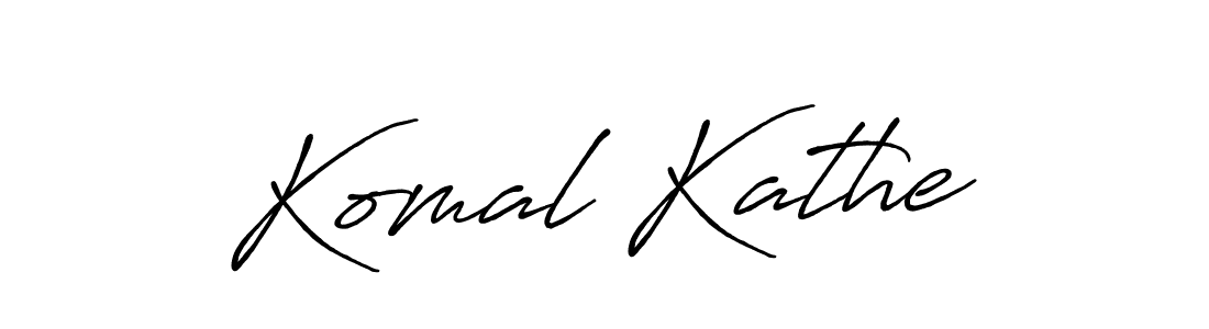 Create a beautiful signature design for name Komal Kathe. With this signature (Antro_Vectra_Bolder) fonts, you can make a handwritten signature for free. Komal Kathe signature style 7 images and pictures png