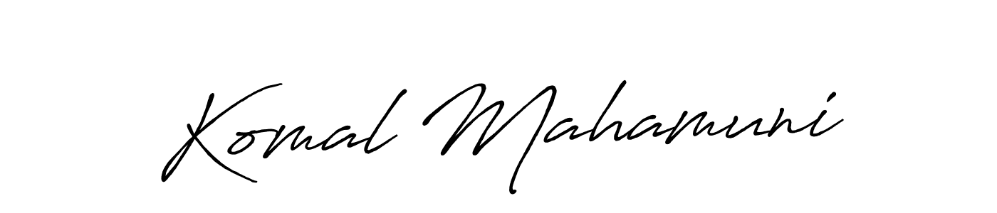 Use a signature maker to create a handwritten signature online. With this signature software, you can design (Antro_Vectra_Bolder) your own signature for name Komal Mahamuni. Komal Mahamuni signature style 7 images and pictures png