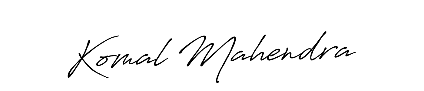 Create a beautiful signature design for name Komal Mahendra. With this signature (Antro_Vectra_Bolder) fonts, you can make a handwritten signature for free. Komal Mahendra signature style 7 images and pictures png