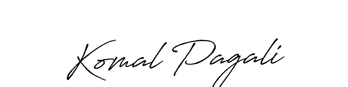 Use a signature maker to create a handwritten signature online. With this signature software, you can design (Antro_Vectra_Bolder) your own signature for name Komal Pagali. Komal Pagali signature style 7 images and pictures png