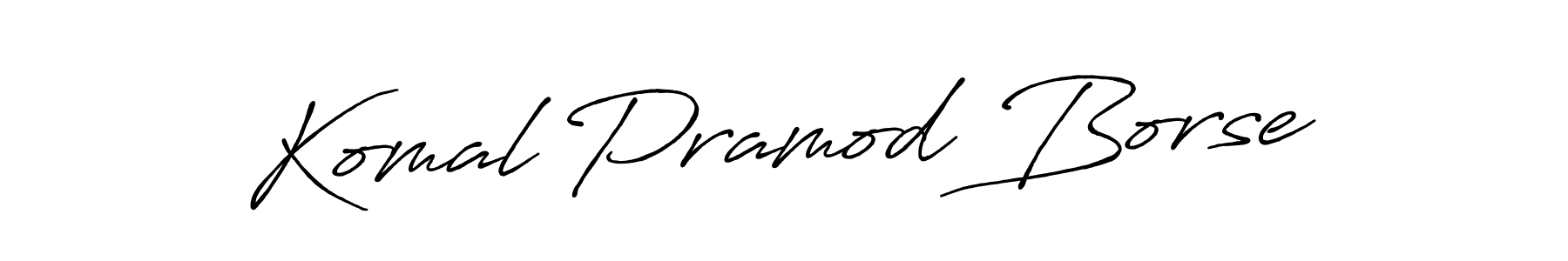 Use a signature maker to create a handwritten signature online. With this signature software, you can design (Antro_Vectra_Bolder) your own signature for name Komal Pramod Borse. Komal Pramod Borse signature style 7 images and pictures png