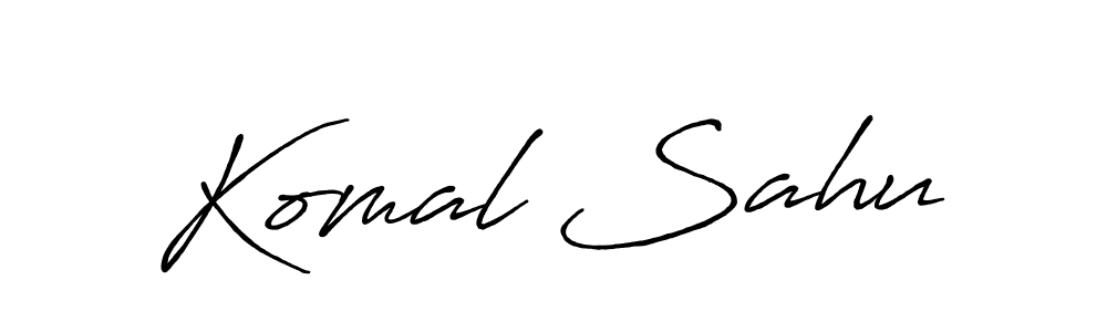 How to make Komal Sahu name signature. Use Antro_Vectra_Bolder style for creating short signs online. This is the latest handwritten sign. Komal Sahu signature style 7 images and pictures png