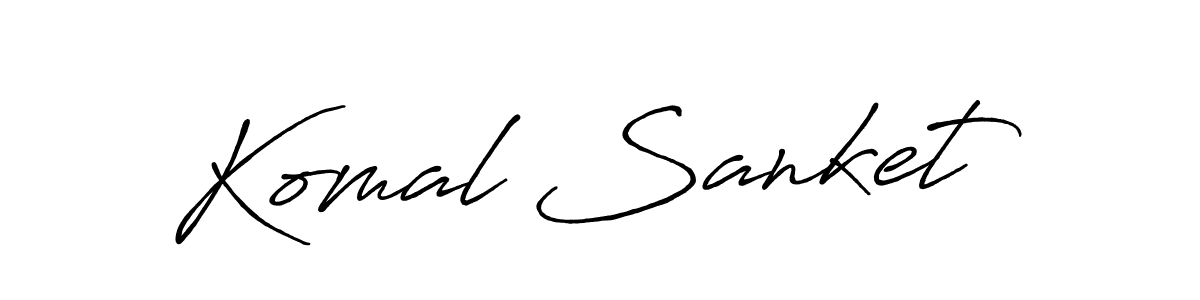 How to make Komal Sanket signature? Antro_Vectra_Bolder is a professional autograph style. Create handwritten signature for Komal Sanket name. Komal Sanket signature style 7 images and pictures png