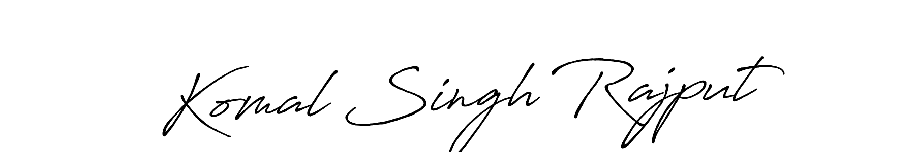 Create a beautiful signature design for name Komal Singh Rajput. With this signature (Antro_Vectra_Bolder) fonts, you can make a handwritten signature for free. Komal Singh Rajput signature style 7 images and pictures png