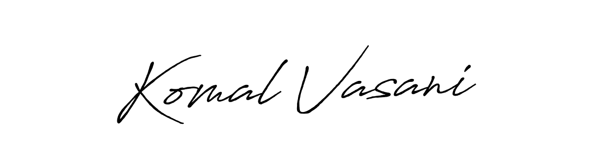 Also You can easily find your signature by using the search form. We will create Komal Vasani name handwritten signature images for you free of cost using Antro_Vectra_Bolder sign style. Komal Vasani signature style 7 images and pictures png