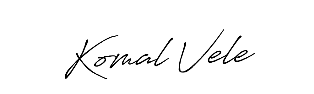 Make a beautiful signature design for name Komal Vele. Use this online signature maker to create a handwritten signature for free. Komal Vele signature style 7 images and pictures png