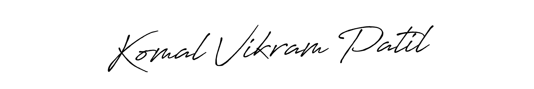 How to make Komal Vikram Patil signature? Antro_Vectra_Bolder is a professional autograph style. Create handwritten signature for Komal Vikram Patil name. Komal Vikram Patil signature style 7 images and pictures png