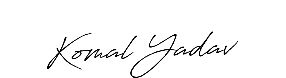 Create a beautiful signature design for name Komal Yadav. With this signature (Antro_Vectra_Bolder) fonts, you can make a handwritten signature for free. Komal Yadav signature style 7 images and pictures png