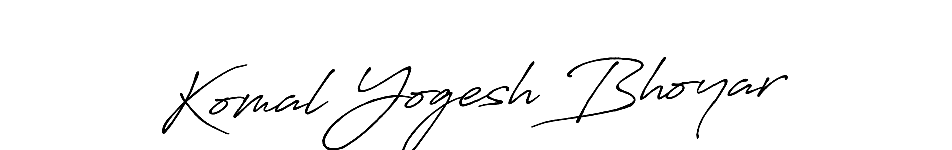 Also You can easily find your signature by using the search form. We will create Komal Yogesh Bhoyar name handwritten signature images for you free of cost using Antro_Vectra_Bolder sign style. Komal Yogesh Bhoyar signature style 7 images and pictures png