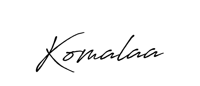 How to make Komalaa name signature. Use Antro_Vectra_Bolder style for creating short signs online. This is the latest handwritten sign. Komalaa signature style 7 images and pictures png