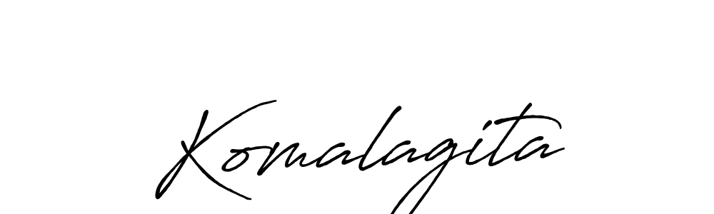 Also we have Komalagita name is the best signature style. Create professional handwritten signature collection using Antro_Vectra_Bolder autograph style. Komalagita signature style 7 images and pictures png