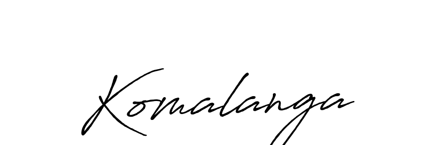 Komalanga stylish signature style. Best Handwritten Sign (Antro_Vectra_Bolder) for my name. Handwritten Signature Collection Ideas for my name Komalanga. Komalanga signature style 7 images and pictures png