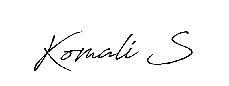 Make a beautiful signature design for name Komali S. With this signature (Antro_Vectra_Bolder) style, you can create a handwritten signature for free. Komali S signature style 7 images and pictures png