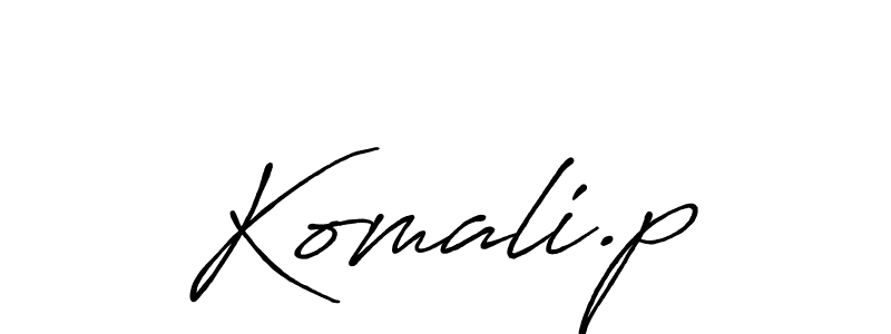 Use a signature maker to create a handwritten signature online. With this signature software, you can design (Antro_Vectra_Bolder) your own signature for name Komali.p. Komali.p signature style 7 images and pictures png