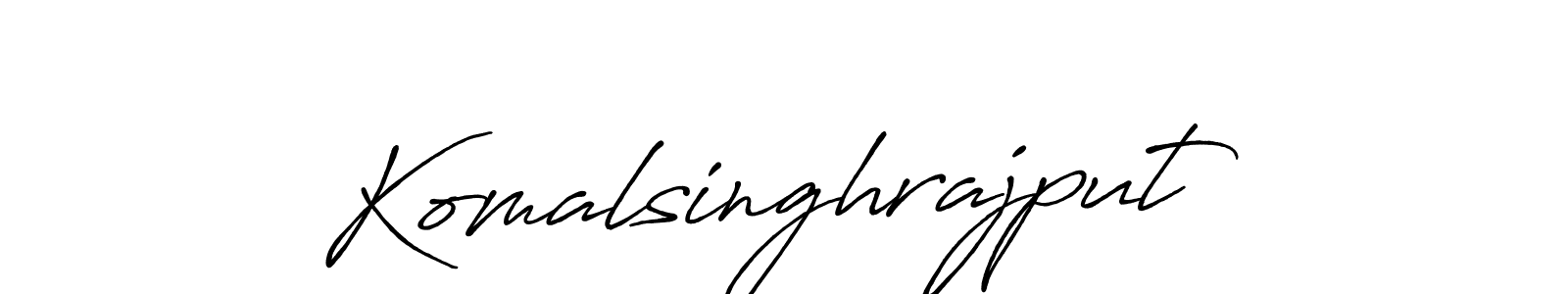 Make a beautiful signature design for name Komalsinghrajput. With this signature (Antro_Vectra_Bolder) style, you can create a handwritten signature for free. Komalsinghrajput signature style 7 images and pictures png