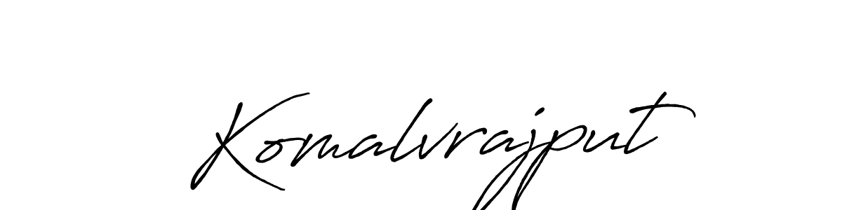 Use a signature maker to create a handwritten signature online. With this signature software, you can design (Antro_Vectra_Bolder) your own signature for name Komalvrajput. Komalvrajput signature style 7 images and pictures png