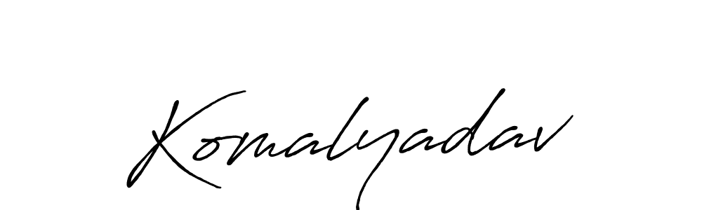 How to make Komalyadav name signature. Use Antro_Vectra_Bolder style for creating short signs online. This is the latest handwritten sign. Komalyadav signature style 7 images and pictures png