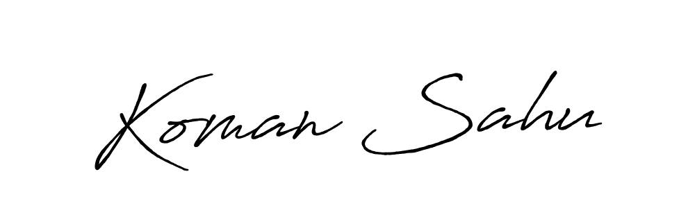 Similarly Antro_Vectra_Bolder is the best handwritten signature design. Signature creator online .You can use it as an online autograph creator for name Koman Sahu. Koman Sahu signature style 7 images and pictures png