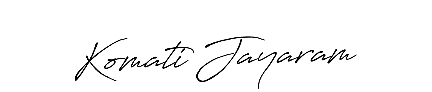 Use a signature maker to create a handwritten signature online. With this signature software, you can design (Antro_Vectra_Bolder) your own signature for name Komati Jayaram. Komati Jayaram signature style 7 images and pictures png