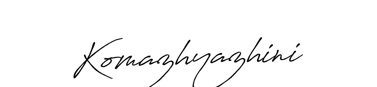 Create a beautiful signature design for name Komazhyazhini. With this signature (Antro_Vectra_Bolder) fonts, you can make a handwritten signature for free. Komazhyazhini signature style 7 images and pictures png